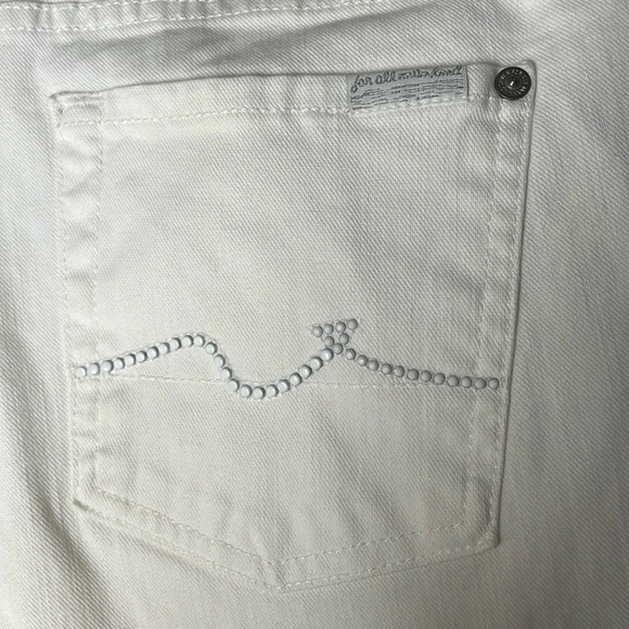 7 For All Mankind Kimmie Bootcut White Denim Jeans 30 - Picture 16 of 16